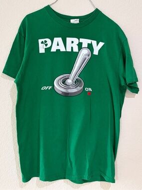 St Patrick’s Day Party On Switch Graphic T Shirt Green Delta Pro Weight Adult M
